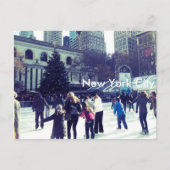 Ice Skaten Rink im Bryant Park, New York City Postkarte (Vorderseite)