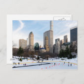 Ice Skaten rink NYC Postcard Postkarte (Vorne/Hinten)