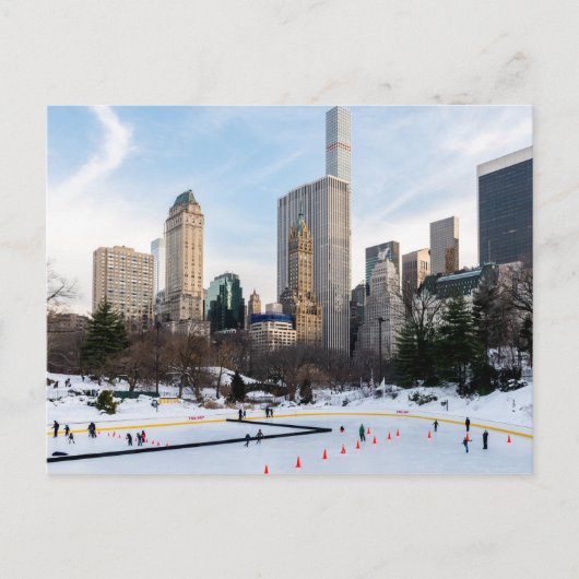 Ice Skaten rink NYC Postcard Postkarte (Vorderseite)