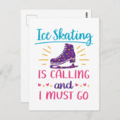 Ice Skaten ruft an, und ich muss zu Skater wechsel Postkarte (Vorne/Hinten)