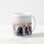 Ice Skaten Scene. Fine Art Christmas Geschenk Kaffeetasse (VorderseiteRechts)