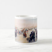 Ice Skaten Scene. Fine Art Christmas Geschenk Kaffeetasse (Mittel)