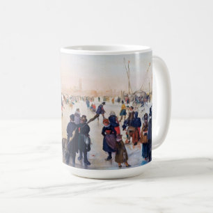 Ice Skaten Scene Fine Art Weihnachtsgeschenk Kaffeetasse
