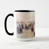 Ice Skaten Scene Fine Art Weihnachtsgeschenk Tasse (Links)