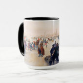 Ice Skaten Scene Fine Art Weihnachtsgeschenk Tasse (Vorderseite Links)