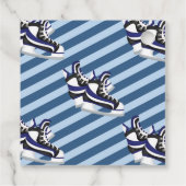 Ice Skaten Shoes Blue Birthday Party Danke Geschenkanhänger (Rückseite)