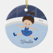Ice Skaten Skater Girl Ded Keramik Ornament (Vorne)