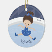 Ice Skaten Skater Girl Ded Keramik Ornament (Links)