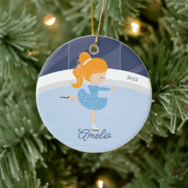 Ice Skaten Skater Girl Ded Keramik Ornament