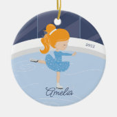 Ice Skaten Skater Girl Ded Keramik Ornament (Vorne)