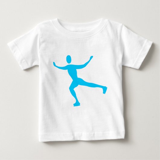 Ice Skaten - Sky Blue Baby T-shirt (Vorderseite)
