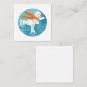 Ice Skaten Snowman Begleitkarte (Vorne/Hinten)