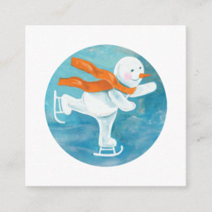 Ice Skaten Snowman Begleitkarte