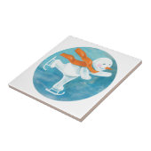Ice Skaten Snowman Fliese (Seite)