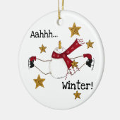 Ice Skaten Snowman Keepake Ornament (Links)