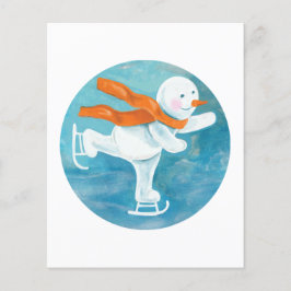 Ice Skaten Snowman Letter