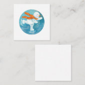 Ice Skaten Snowman Mitteilungskarte (Vorne/Hinten)