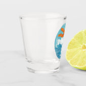Ice Skaten Snowman Schnapsglas (Links)