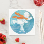 Ice Skaten Snowman Serviette (Beispiel)