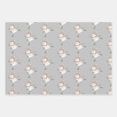 Ice Skaten Snowmen Geschenkpapier Set (Vorderseite 3)