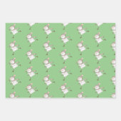 Ice Skaten Snowmen Geschenkpapier Set (Vorderseite 2)