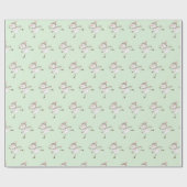 Ice Skaten Snowmen Green Geschenkpapier (Flach)