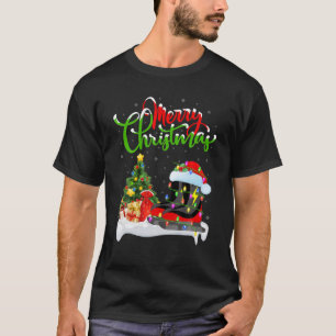 Ice Skaten Sports Lover Xmas Lighting Ice Skaten T-Shirt