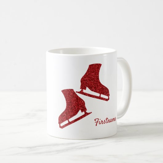 Ice Skaten Tasse Bestes Gefühl Rotes Funken (VorderseiteRechts)