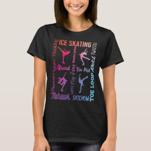 Ice Skaten Typografie Mädchen Abbildung Skater Eis T-Shirt