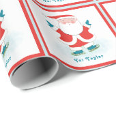 Ice Skaten Weihnachtsgeschenk Geschenkpapier (Rolleneckpunkt)