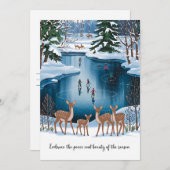 Ice Skaten - Weihnachtskarte Feiertagskarte (Vorne/Hinten)