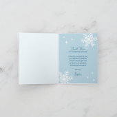 Ice Skaten Winter Geburtstagsparty Danke Karte (Innenseite)