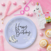 Ice Skaten Winter Snowflake ThemenGeburtstagsparty Pappteller (Party)