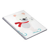 Ice Skaten Winterbär Notizblock (Rechte Seite)