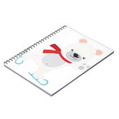 Ice Skaten Winterbär Notizblock (Linke Seite)