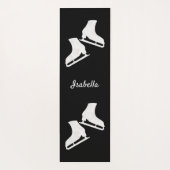 Ice Skaten Yoga Mat Skate Muster Schwarz-weiß Yogamatte (Rückseite)