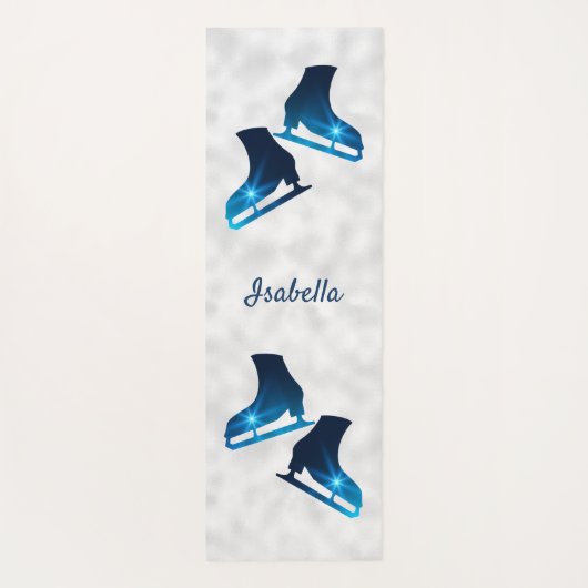 Ice Skaten Yoga Mat Skate Paare blau Stern Yogamatte (Rückseite)