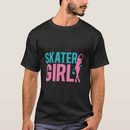 Ice Skater Abbildung Skaters Skaten (angezeigt) T-Shirt (Vorderseite)