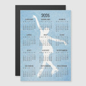 Ice Skater Design 2025 Kalender Magnetkarte (Vorne/Hinten)