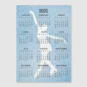 Ice Skater Design 2025 Kalender Magnetkarte (Vorderseite)