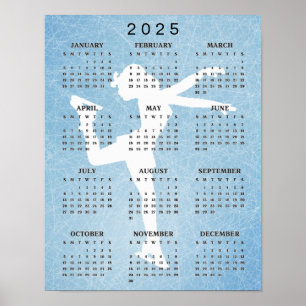 Ice Skater Design 2025 Kalenderposter Poster