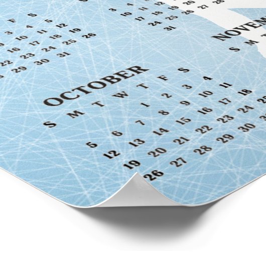 Ice Skater Design 2025 Kalenderposter Poster (Ecke)