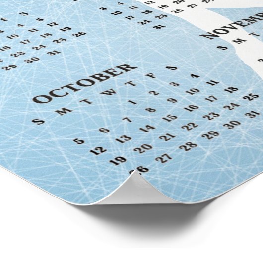 Ice Skater Design 2025 Kalenderposter Poster (Ecke)