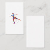 Ice skater in watercolor visitenkarte (Vorne/Hinten)