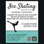 Ice Skater Silhouette, Ice Skaten Lektion Werbung Flyer<br><div class="desc">Ice Skater Silhouette,  Ice Skaten Lesson Werbung Flyer durch den Business Card Store.</div>