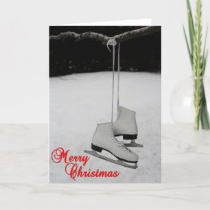 Ice Skates Christmas Card Feiertagskarte