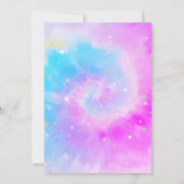 Ice skates Snowflakes Tie Dye Birthday Einladung (Rückseite)