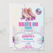 Ice Skating Birthday Invitation Einladung (Vorderseite)