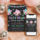 Ice Skating Birthday Invitation Einladung