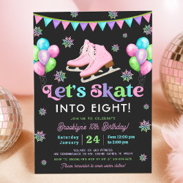 Ice Skating Birthday Invitation Einladung